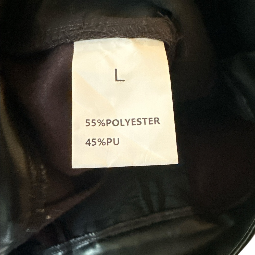 Chocolate Brown Faux Leather Pants | Size Large | NWOT - Picture 7 of 10